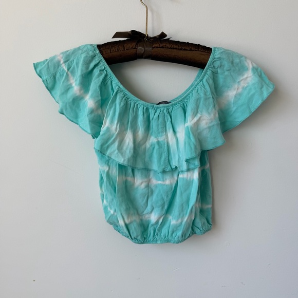 Vintage 2000s off the shoulder tie dye crop top - Picture 2 of 7